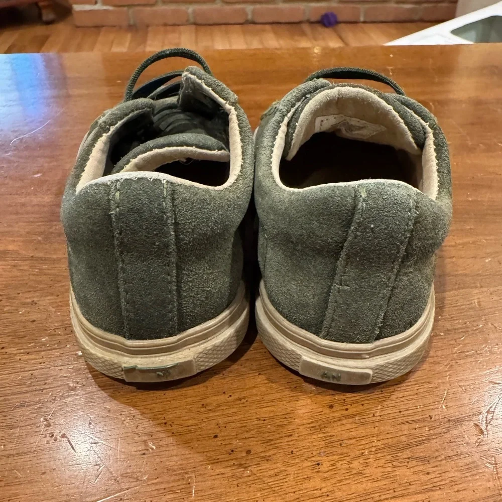 Janie & Jack Toddler Boy Size 7 Green Suede Sneakers